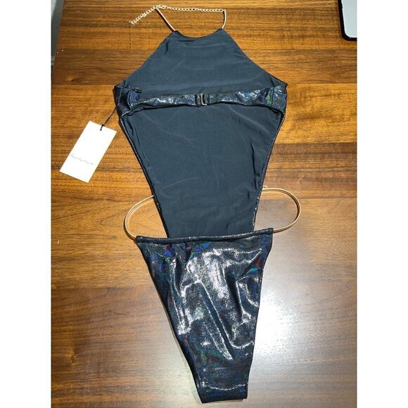 lovewave The Moxie One Piece in Black Sparkle XSmall New Womens Swimsuit - Picture 7 of 9